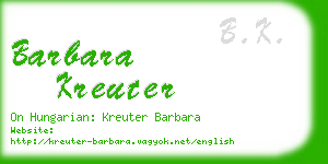 barbara kreuter business card